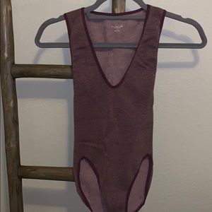 Free People- medium burgundy body suit